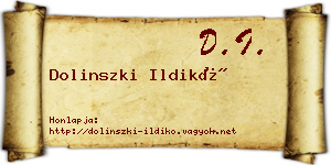 Dolinszki Ildikó névjegykártya