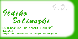 ildiko dolinszki business card